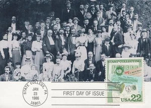 US FDC 1986 Scott #2198 On Postcard W/ APA Members Posing In 1898 - Picture 1 of 2