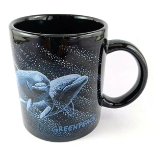 Green Peace Protect the Bottlenose Dolphins Ceramic Mug - Coffee Cup. - Picture 1 of 7