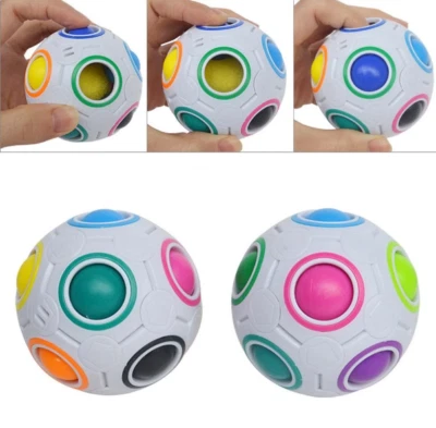 The Rainbow Ball Puzzles Spheric Magic Cube Toy Adult Kids Plastic Creative  - Image 1 of 3