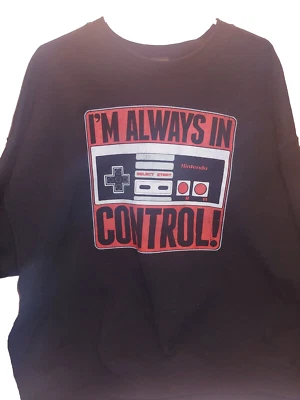 Nintendo NES Controller Im Always In Control Sudadera Suéter Negro Hombres 2XL Foto 1 de 4