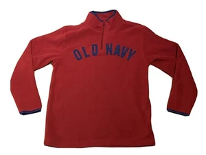 Old Navy Boys Red Fleece Jacket Size L 10-12 Excellent EUC - Picture 1 of 5