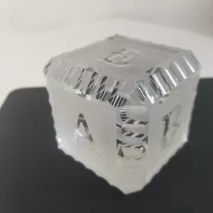 Waterford Crystal Baby Block Alphabet Paper Weight - Picture 1 of 9