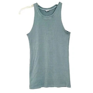 Aritzia Wilfred Size S Ribbed Tank Top Racerback Sage Green Blended Fabric - Picture 1 of 8