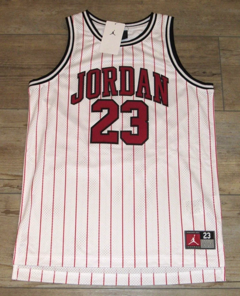 Air Jordan Chicago Bulls White #23 Michael Jordan Basketball Jersey Youth L