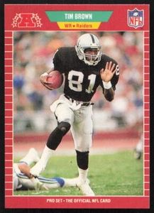 1989 Pro Set #183 Tim Brown RC Los Angeles Raiders - Picture 1 of 2
