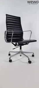 Vitra Charles Eames,EA 119, Chair Alu poliert Leder Bürostuhl, Chefsessel - Bild 1 von 16
