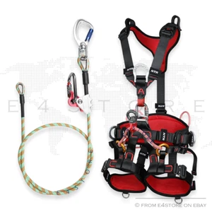 Arborist Flipline Wire Core Lanyard and Tree Climbing Harness Fall Arrest - Picture 1 of 13