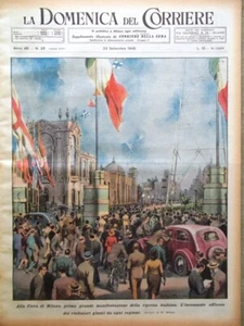 La Domenica del Corriere 22 Settembre 1946 Fiera Milano Calciatori Vetro Nicola - Foto 1 di 4