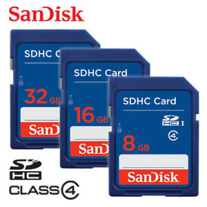 SanDisk 8G 16G 32GB Class 4 SDHC Flash Memory SD Card for Digital Cameras