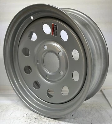 14"  INCH  5 ON 4.5   SILVER  MOD  TRAILER  WHEEL RIM   14545SM Foto 1 de 2