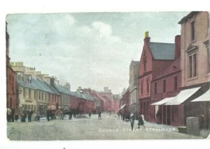 Postcard Stranraer George Street Dumfries Wigtown Acton Cancel 1908 - Picture 1 of 1