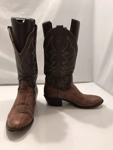 Panhandle schmale Schleifer braun Bullhide handgefertigte Cowboystiefel Herren 8,5 D - Bild 1 von 20