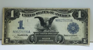 1899 $1 Silver Certificate Black Eagle Speelman/White VF - Picture 1 of 2