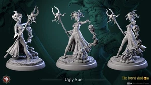 Ugly Sue, Necromancer Woman | TABLETOP SCALE | TTRPG Miniature | White Werewolf - Picture 1 of 4