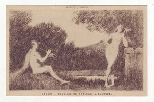 1910 DESSIN Sketch Esquise du Tableau L’Eglogue France French Braun & Cie, Paris - Picture 1 of 2