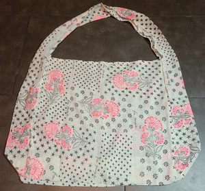Free People Sling Tote Bag Lightweight Beach Floral stars Large Boho Gauze - Picture 1 of 4