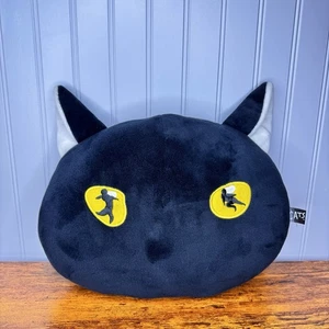 CATS Broadway Musical 1981 Cat Head Pillow Plush Embroidered Eyes & Logo VINTAGE - Picture 1 of 9