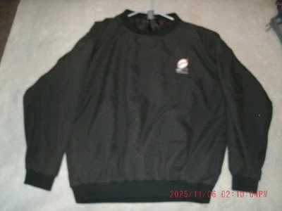 Vantage Men's Golf Pullover Windbreaker, Black size large w/logo - Image 1 of 4