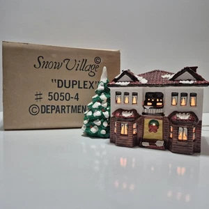 Abt. 56 Snow Village "Duplex" 1987 #5050-4 handbemaltes Keramik Ferienhaus - Bild 1 von 7