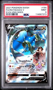 Fa/Rayquaza V 194 Evolving Skies Pokemon Espada y Escudo Evolving Skies PSA 9 - Imagen 1 de 2