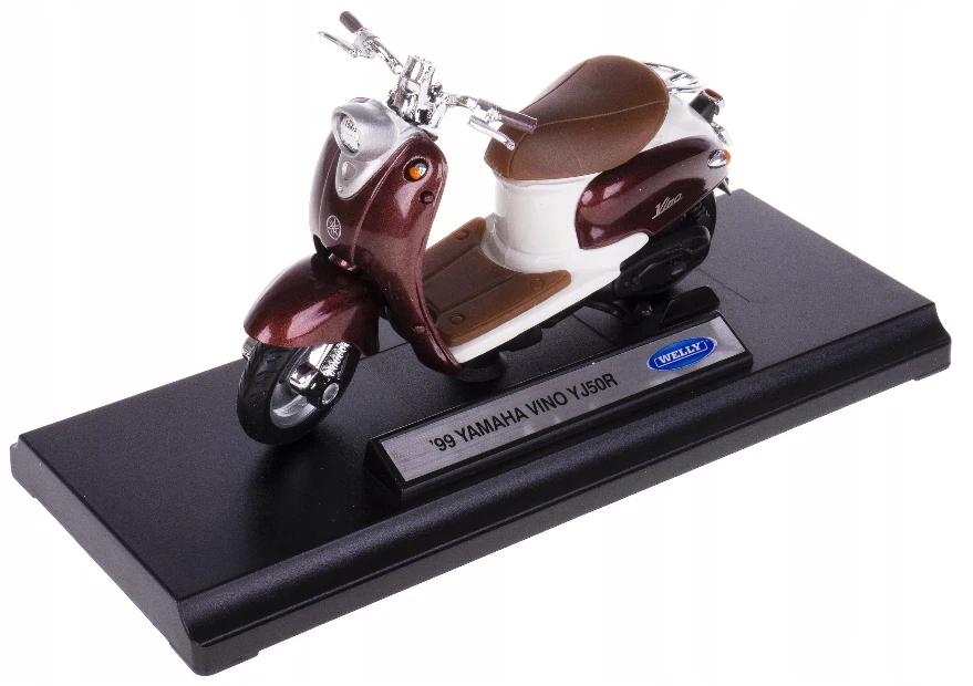 WELLY - Scooter YAMAHA Vino YJ50R 1999 marrón metalizado y blanco - 1/18 - WE... - Imagen 1 de 3