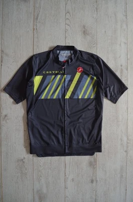 Camiseta deportiva de ciclismo Castelli para hombre manga corta cremallera talla real grande color gris Foto 1 de 4