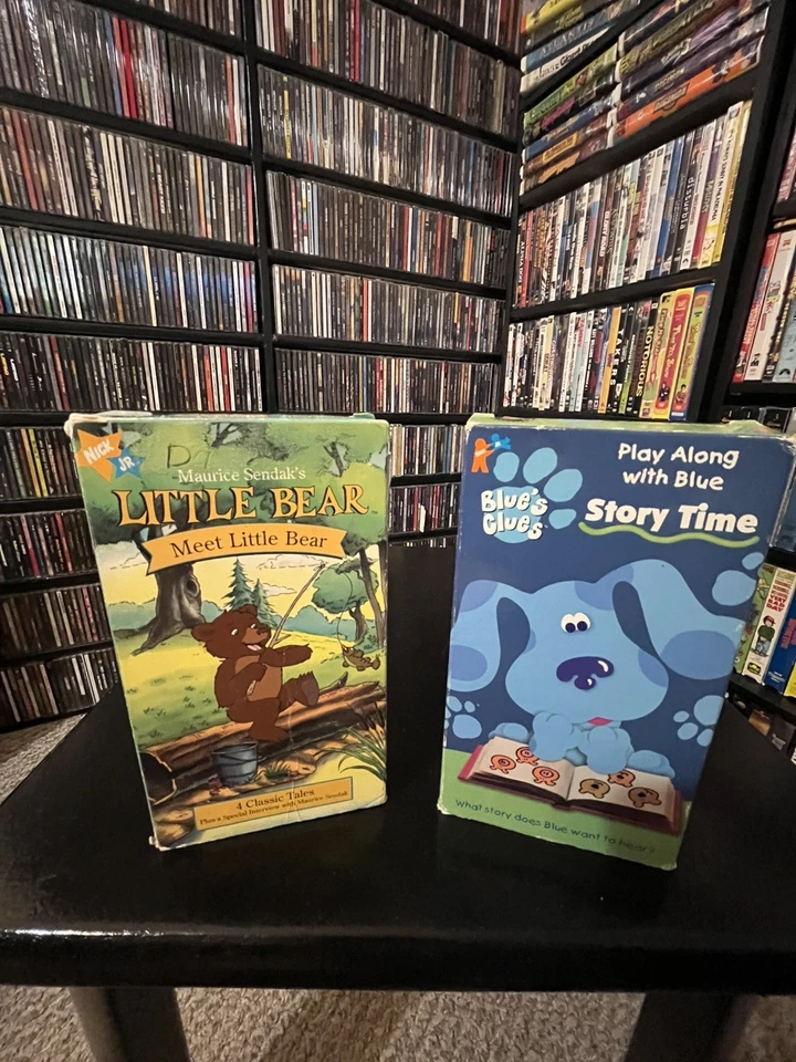 Nick Jr VHS lot x2 Little Bear & Blue’s Clues Nickelodeon  - Image 1 of 4