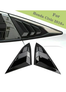 Car Window Glass Blinds Fit For Honda Civic Sedan 2016-2021 Black New Set Of 2 - Picture 1 of 9