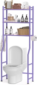 3-Tier over the Toilet Storage, Space Saver Metal Bathroom Shelves, Freestanding - Picture 1 of 7