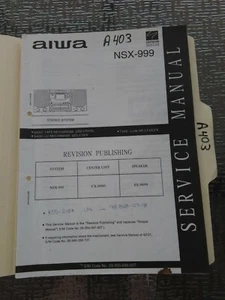 Aiwa NSX-999 service manual original repair book - Picture 1 of 1