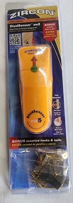 Zircon WM5 STUD SENSOR / FINDER • EDGE FINDING Picture Hanging Kit: HOOKS NAILS - Image 1 of 2