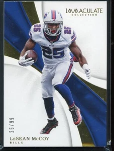 LeSean McCoy 2017 Immaculate Collection Jersey Number 25/99 - Picture 1 of 2