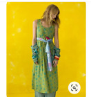 new GUDRUN SJODEN Arontorp sz XS dress eco organic cotton floral midi Sleeveless