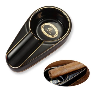 Galiner Cigar Ashtray Holder 1 Cigar Cigarette Traveler Cigarette Ashtrays Black - Picture 1 of 9
