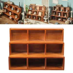 Vintage Wooden Floating Wall Shelves Ladder Desktop Ornaments Display Organiser - Picture 1 of 9