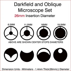 Microscopio diametro 26 mm set illuminazione campo scuro e obliquo - Foto 1 di 1