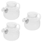  3pcs Glass Juice Pitcher Clear Water Pitcher Glass Water Kettle Transparent