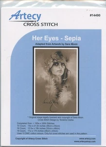 Artecy Cross Stitch Her Eyes - Sepia Pattern Sara Moon Tereena Clarke #14490 - Picture 1 of 1