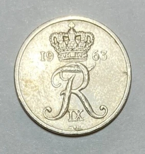 1963 Denmark 10 Ore Coin - KM# 849 - Picture 1 of 4