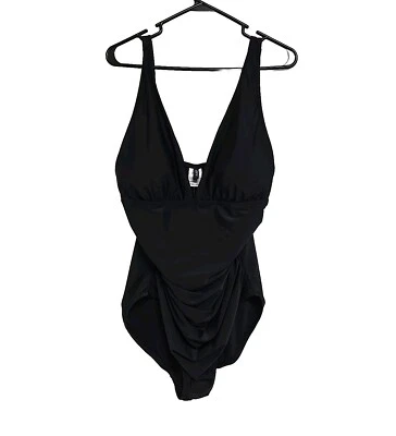 J. Traje de baño Crew de soporte alto de una pieza acolchado negro para mujer talla XL NUEVO CON ETIQUETAS Foto 1 de 4