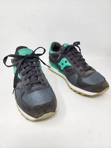Saucony Shadow Womens 9 Charcoal Gray Seafoam Green Running Shoes S1108-587 - Picture 1 of 15