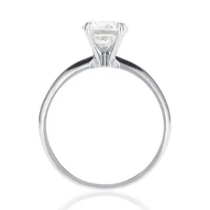 1.00 CT Jewelry Round Cut Diamond Engagement Ring 14K White Gold F/VS2-SI1 - Picture 1 of 5
