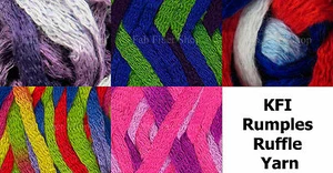 KFI Rumples Bulky Ruffle Scarf Trim Yarn 100g Color Choice Knit Crochet FRS - Picture 1 of 6