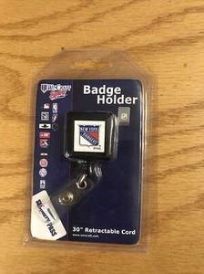 WinCraft Sports New York Rangers NHL Hockey Badge Holder Retractable 30" Cord - Picture 1 of 2