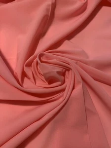 ❤️Chiffon Single Woven Polyester 5 Yards Coral Pink Lightweight 44”W - Picture 1 of 4