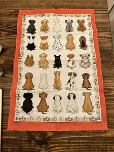 Ulster Weavers Puppies In Waiting #4781 Irish Linen Tea Towel Made In Ireland - Picture 1 of 7