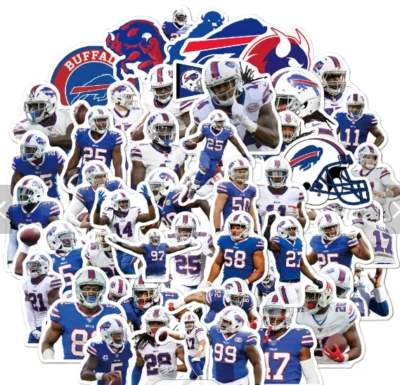 24 calcomanías de vinilo únicas de Buffalo Bills. FunSWAG para coche, bicicleta, espejo! Foto 1 de 4