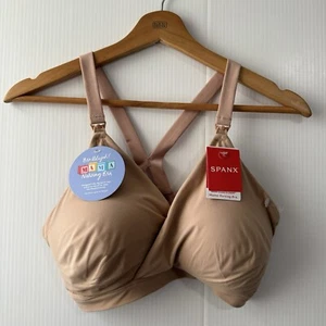 New SPANX Bra-llelujah Stretch Removable Pad Nursing Bra in Beige Size XL - Picture 1 of 13