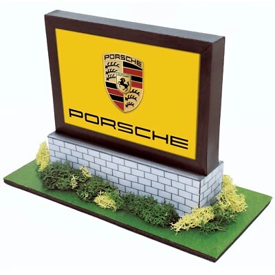 Real Racing Models — Roadside Billboard "PORSCHE" 1/32 scale slot car building - Image 1 of 4