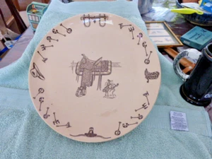 Tepco Western Traveler Vintage Cowboy 13" Grill Plate Platter RARE - Picture 1 of 8